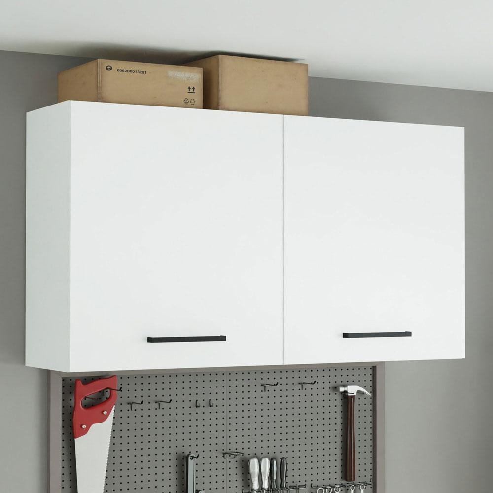 Armário Aéreo Multiuso 120cm 2 Portas Branco Agata Madesa em Oferta na Shopee