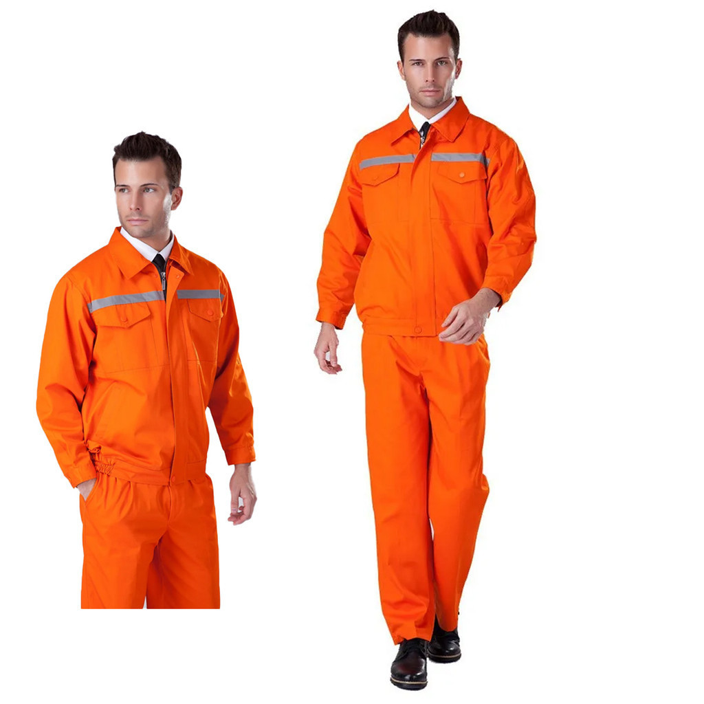 Conjunto Uniforme EPI Profissional Faixa Refletiva Estrada Obra Mecanico Construçao Civil Prestador de Serviço Trabalho Segurança