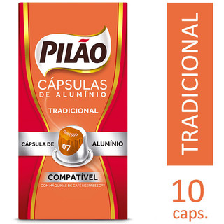 Cápsula de café espresso Tradicional com 10 unidades Pilão em Oferta na Shopee