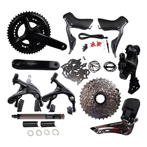 Grupo Kit Shimano Di2 R7150 105 Freio No Aro Completo