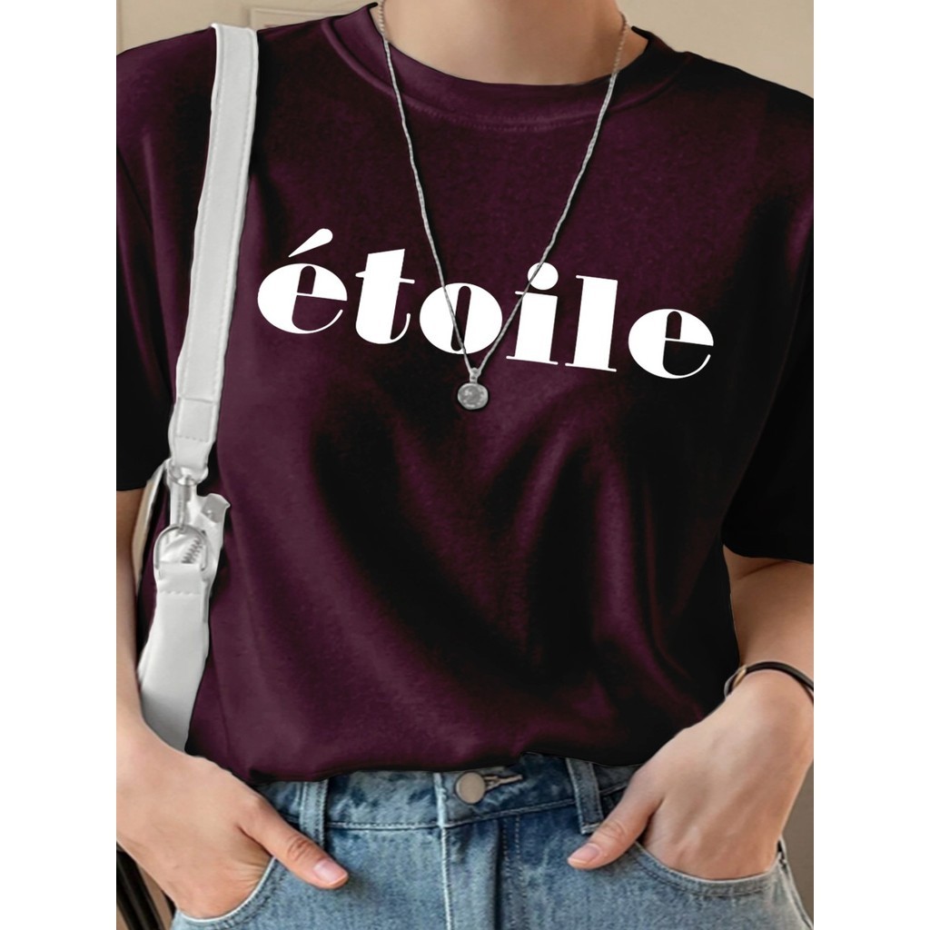 Camiseta Oversized Unissex Plus Size Estrela Frances Étoile Blusa Streetwear Feminina Blogueira