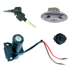 Kit Chave Ignição + Trava + Tampa Xtz Ybr Factor 125 09 até 17
