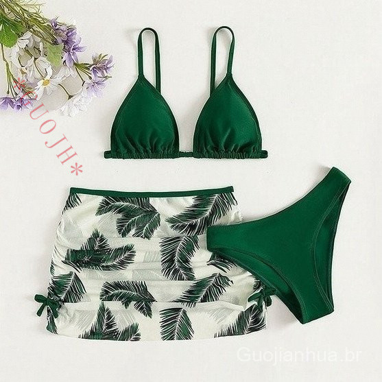 2024 Biquíni infantil juvenil com saia, 9 a 16 anos, maiô feminino para crianças, AA