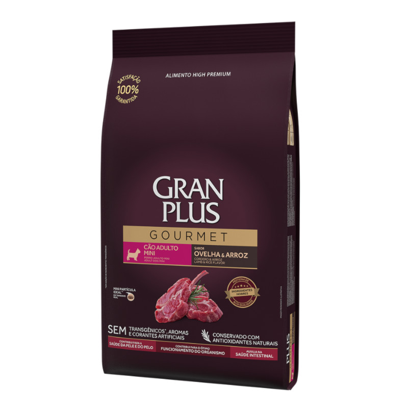 Ração GranPlus Gourmet Cachorros Adultos Mini Ovelha e Arroz 1,0kg em Oferta na Shopee