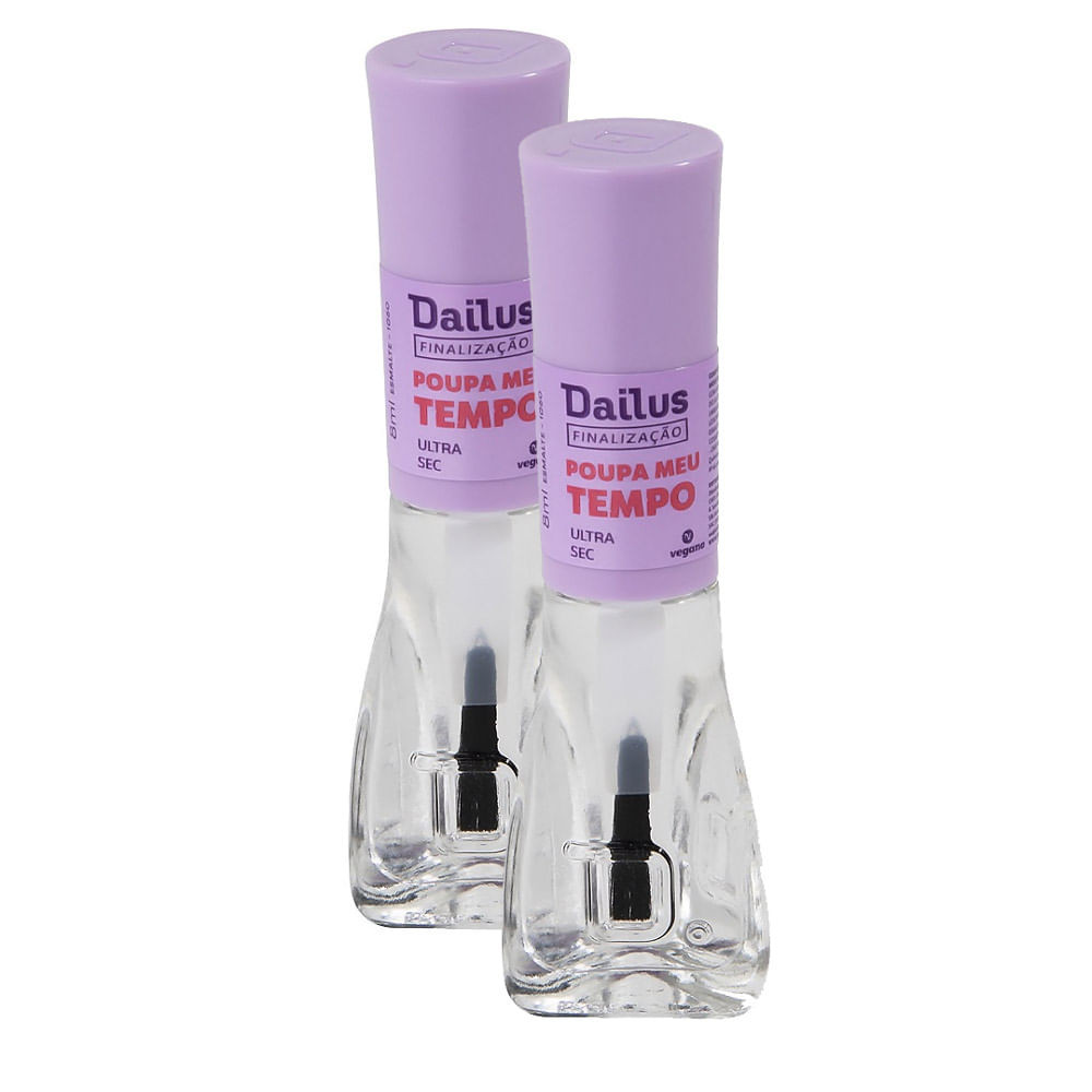 Kit 2 Esmalte Dailus Secante Ultra Sec Poupa Meu Tempo 8ml em Oferta na Shopee