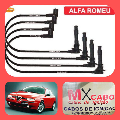 Cabo Vela Alfa Romeo 144/ 155/ 156 16v Fio 8.8amarelo Tuning