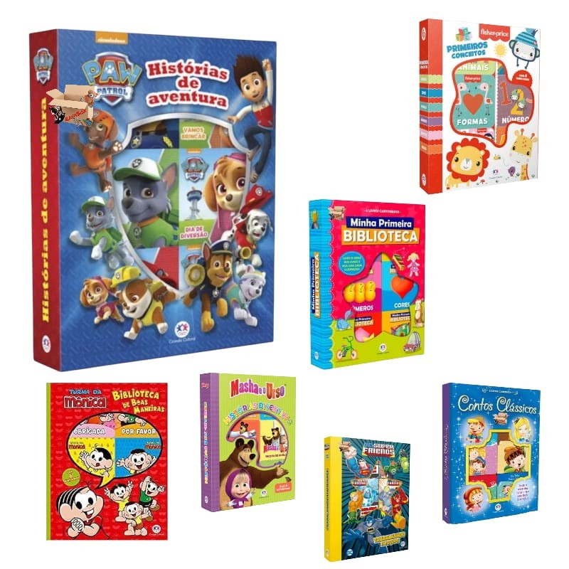 Kit Livro Infantil: Box Com 6 Mini Livros - Ciranda Cultural em Oferta na Shopee