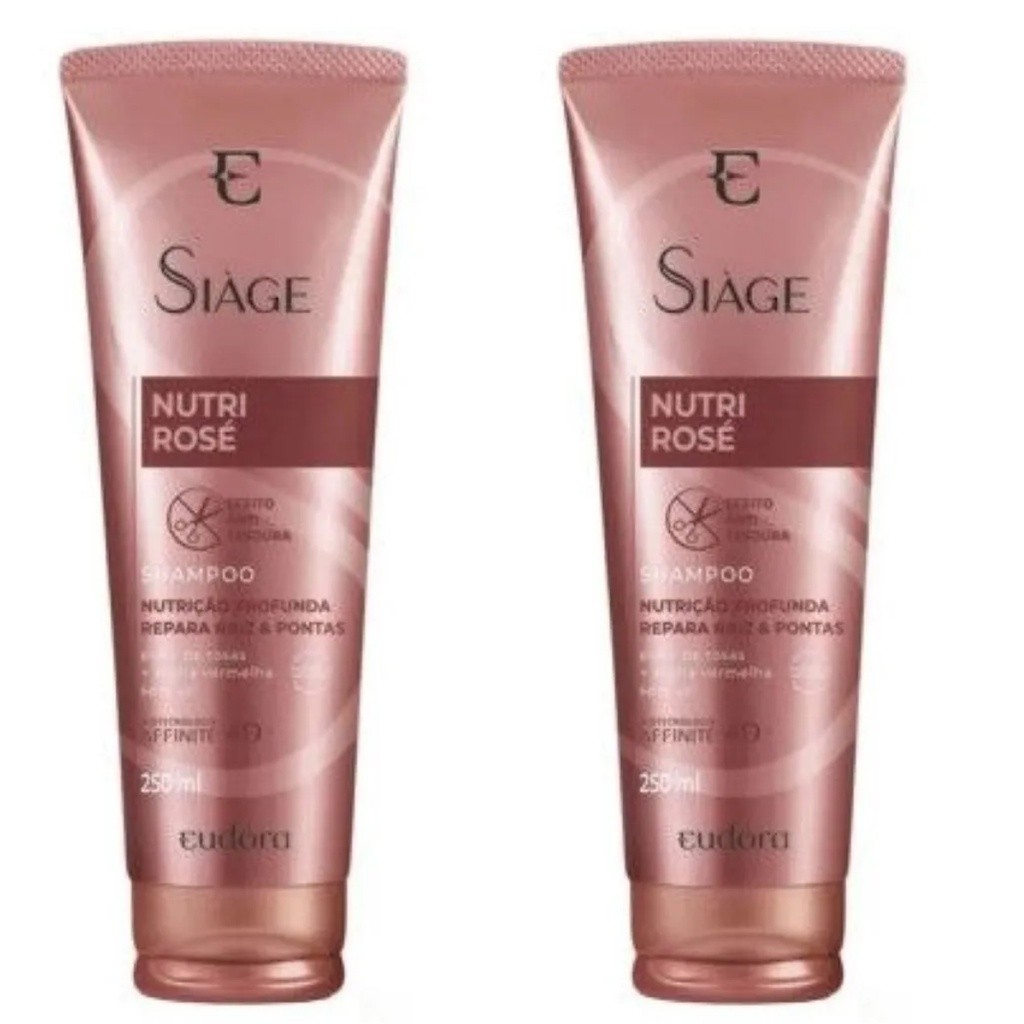 Shampoo Siàge Nutri Rosé 250ml (2 unidades) - Eudora
