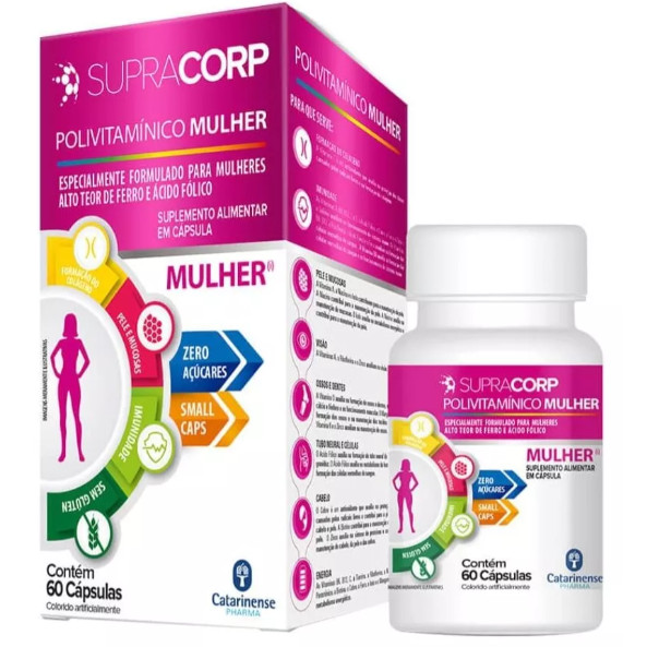 POLIVITAMINICO SUPRACORP MULHER 60 CPS em Oferta na Shopee