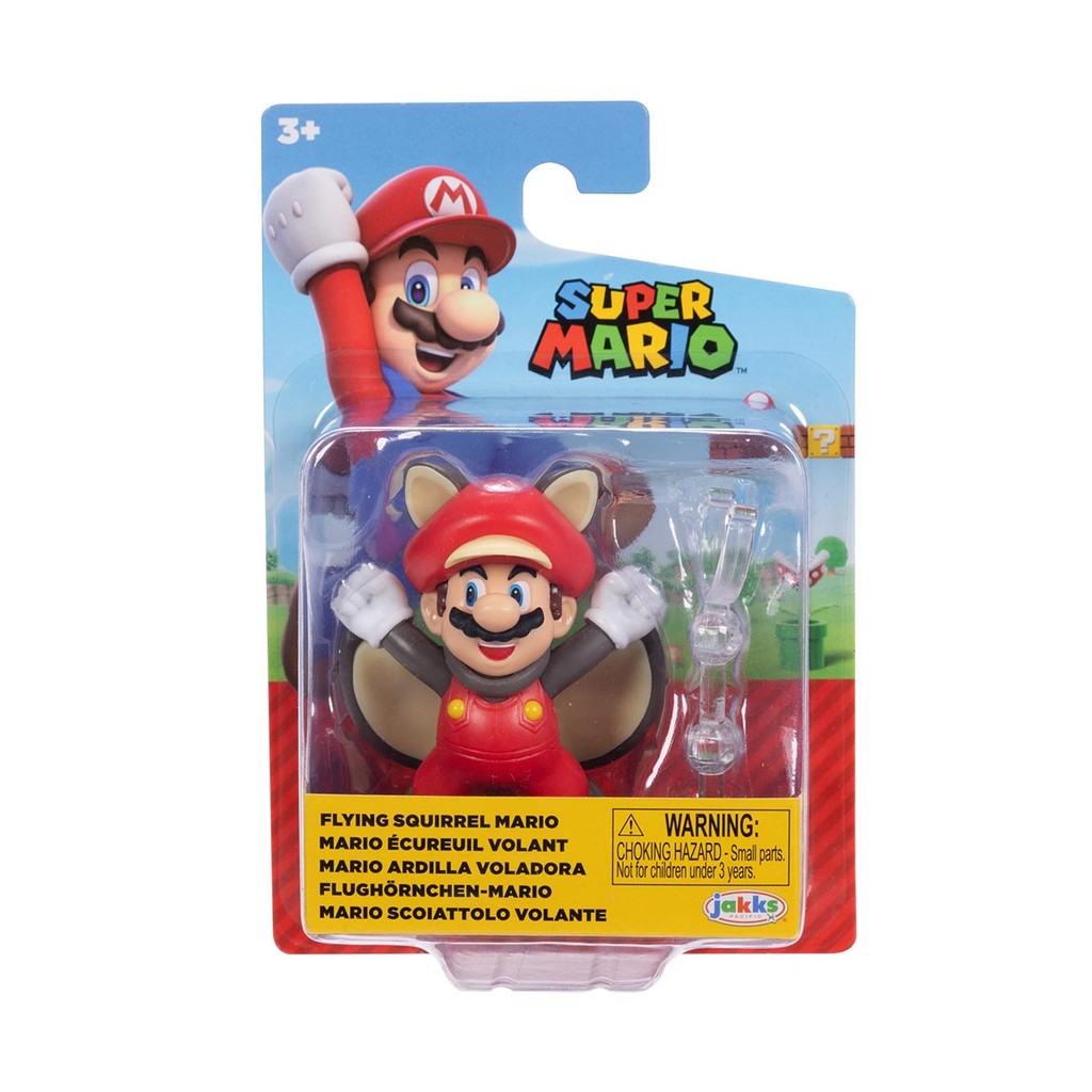 Boneco Articulado Mario Esquilo Voador de 6cm - Super Mario em Oferta na Shopee