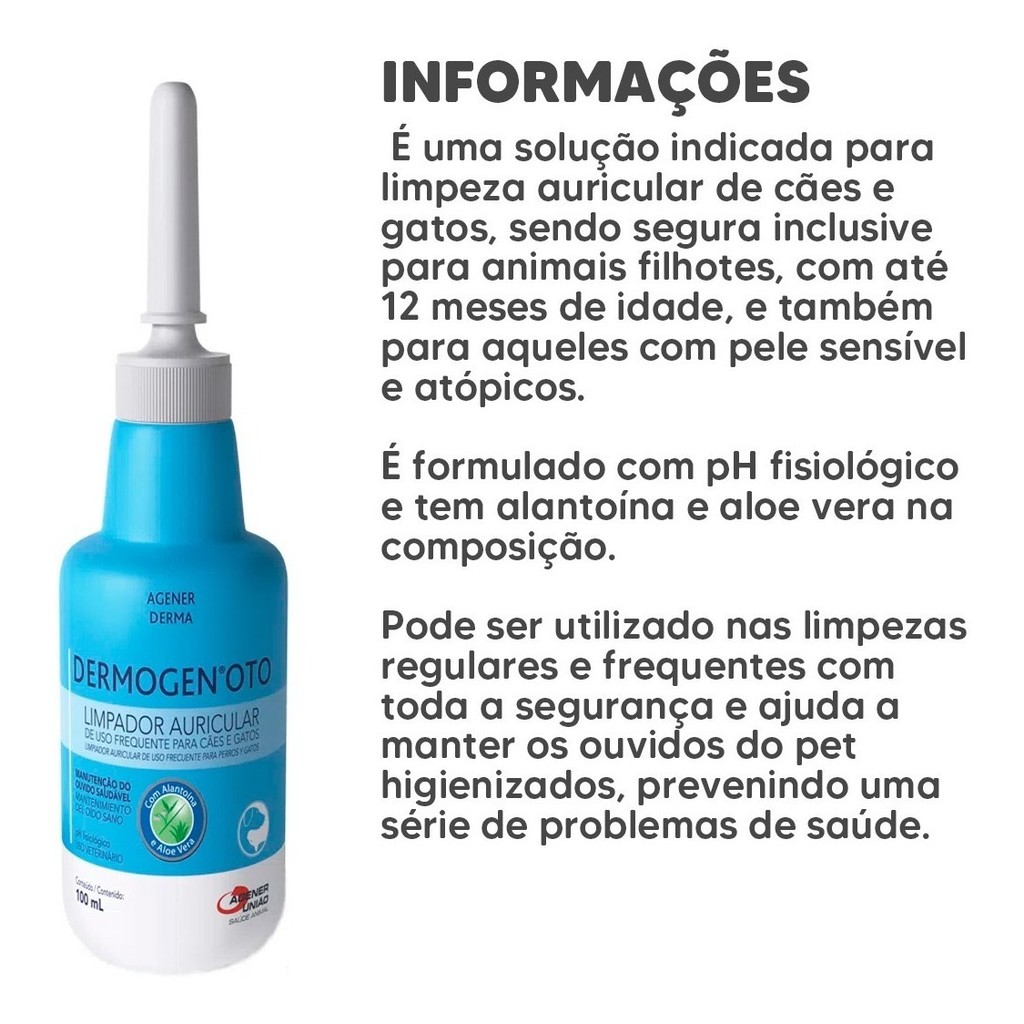 Dermogen Oto Agener União Equilibrio Limpador Auricular - 100 ML — imagem 2 de 2