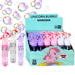 Caixa com 24 tubos de Fazer Bolhas de Sabão Unicórnio Lembrancinha Infantil em Oferta na Shopee