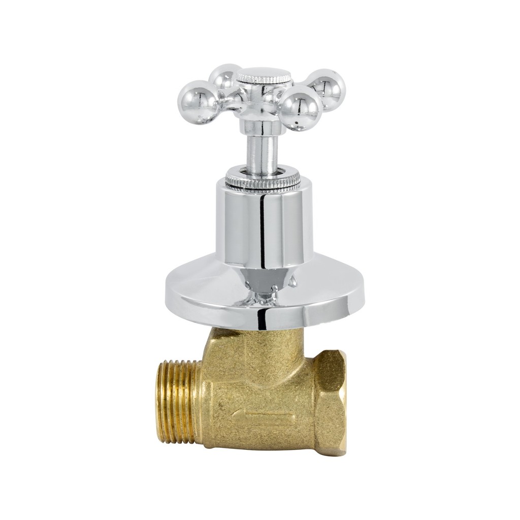 Base Registro 1416 Pressão 1/2 Para Chuveiro Base Deca Metal 20mm + Acabamento C33 Cromado Cruzeta