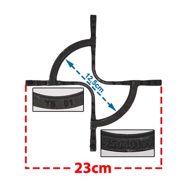 Grelha Trempe Para Fogão Atlas 4q Agile Glass Ferro Fundido