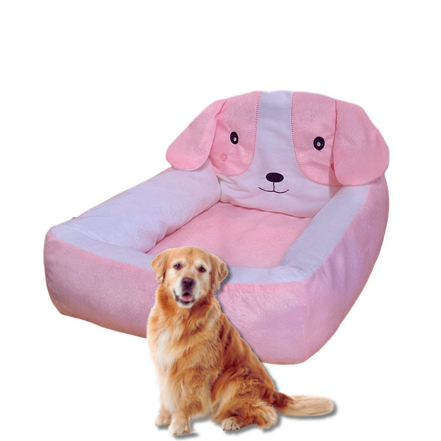 Caminha Pet Cachorro Gato Cama Pet Com Cabeceira Formato Cachorro Macia Lavável Tamanho G
