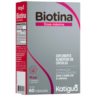 Biotina Dose Máxima 600mg Vitamina B7 Katiguá Original em Oferta na Shopee
