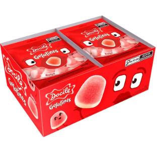 Bala Docile Gelatina Mini Beijos Com 12 Unidades De 15gr em Oferta na Shopee