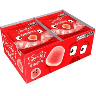 Bala Docile Gelatina Mini Beijos Com 12 Unidades De 15gr em Oferta na Shopee
