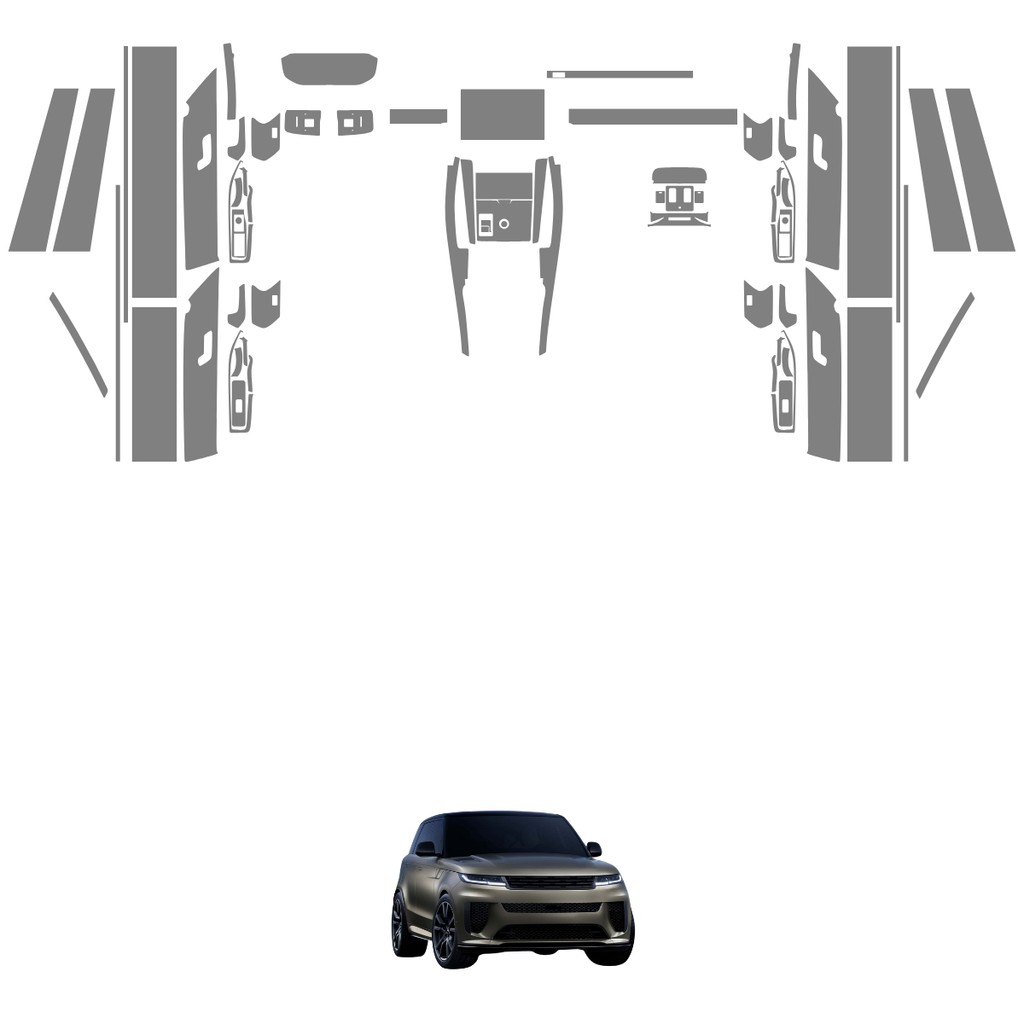 Película PPF Proteção Kit Interior Exterior Land Rover Range Rover Sport Autobiography 2023 2024 2025 Transparente