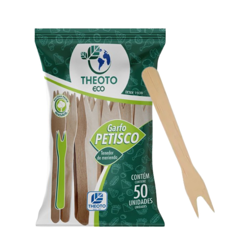 50 Garfos Petisco De Madeira Para Aperitivo Petisco Alimento Prático Eventos Theoto