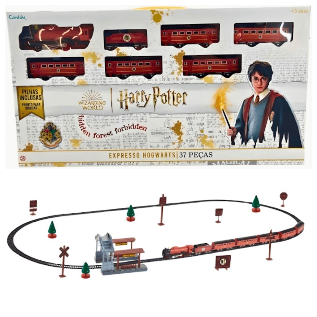 Ferrovia Mágica do Harry Potter Expresso de Hogwarts 37 Peças Brinquedo Infantil Candide 37002 em Oferta na Shopee