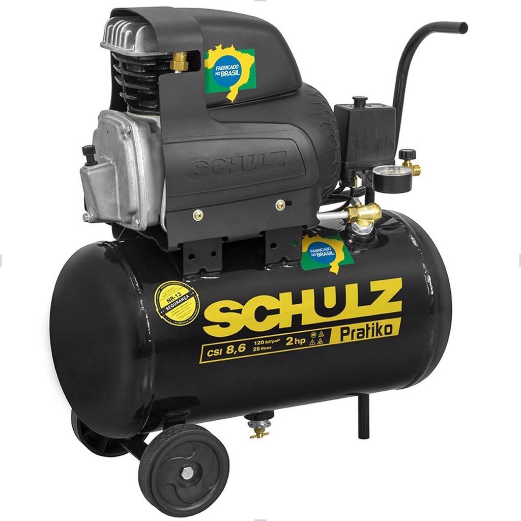 Motocompressor Pratiko CSI 8,6/25L 2HP 220v Schulz
