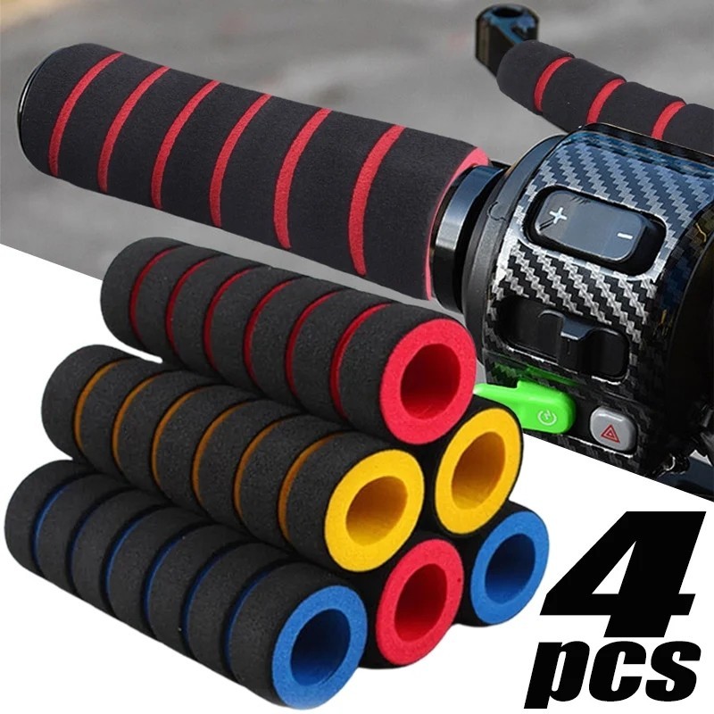 Capa De Espuma Esponja Macia-Barra De Punho Universal-4Pcs/Set Guidão De Motocicleta-Acessórios De Modificação De Motocicletas-Macio Antiderrapante