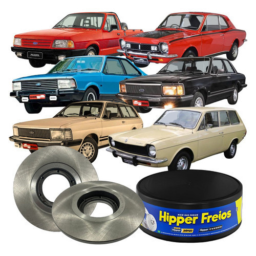 Par Disco Freio Dianteiro Sólido Ford Belina Corcel Del Rey Pampa em Oferta na Shopee