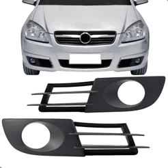 Par Moldura Farol De Milha Vectra 2006 2007 2008 Preto Com Furo