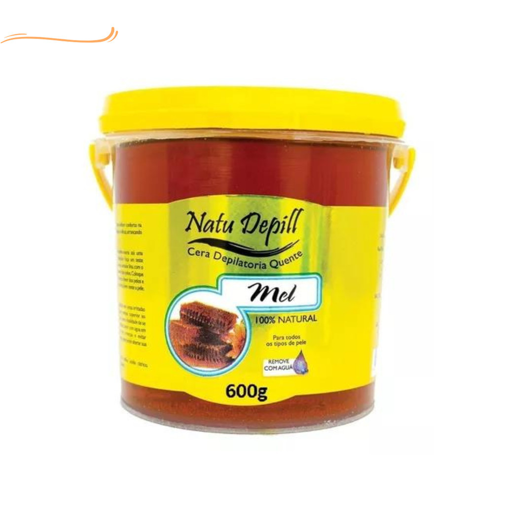 Cera para Depilação Quente Natu Depill Mel Natural 600g
