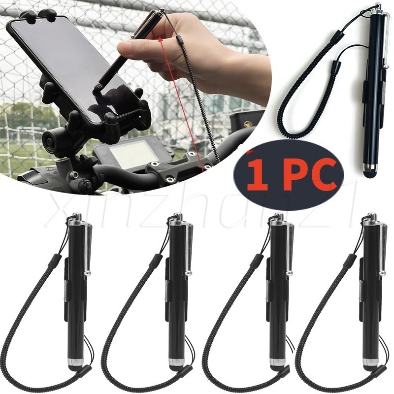 Tela Capacitiva Stylus-Caneta De Toque Para Pilotagem-Universal , Portátil , Multifuncional-Com Cabo De Mola , Clipe De-Motocicleta , Elétrica , Bicicleta