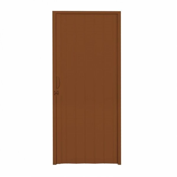 Porta Sanfonada Pvc Polifort 210 X 100cm Mogno em Oferta na Shopee