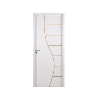 Kit Porta de Madeira Decorada 215x74cm com Batente de MDF 16cm Cantareira MGM Branco em Oferta na Shopee
