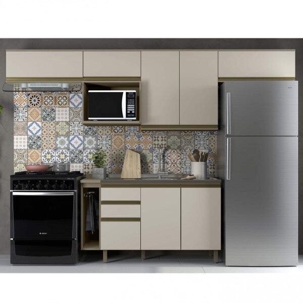 Cozinha Completa 8 Peças 8 Portas 100% MDF Aurora Espresso Móveis - Home & Living