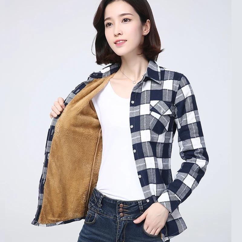 Inverno Nova Camisa De Quente Casual De Velo Veludo Mais Espessura Tops Marca College Roupa De Mulher Estilo Exterior