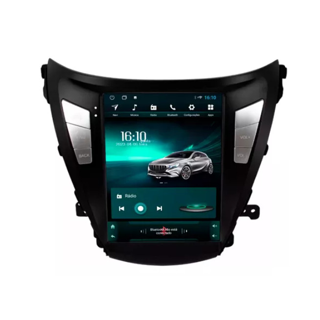 Central Multimídia Tesla para Hyundai Elantra 2012-2015 com Kit (TELA ,CHICOTE e MOLDURA)