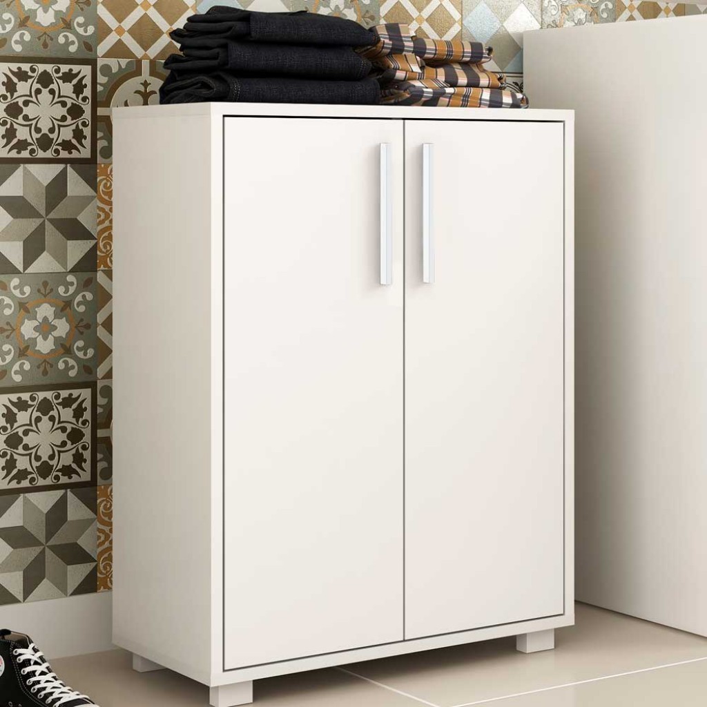 Armário Multiuso 2 Portas Branco - Pnr Móveis - Home & Living
