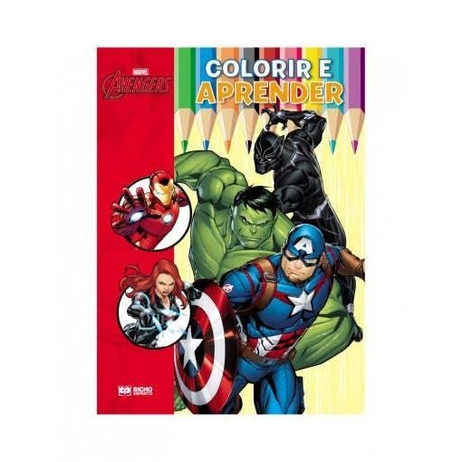 Colorir e Aprender Marvel - Vingadores em Oferta na Shopee