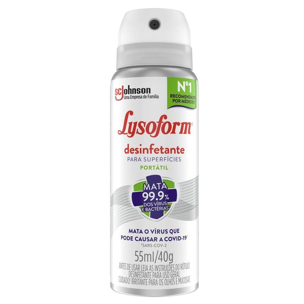 Desinfetante Aerossol Superfícies para Uso Geral Original Lysoform Frasco 55ml em Oferta na Shopee