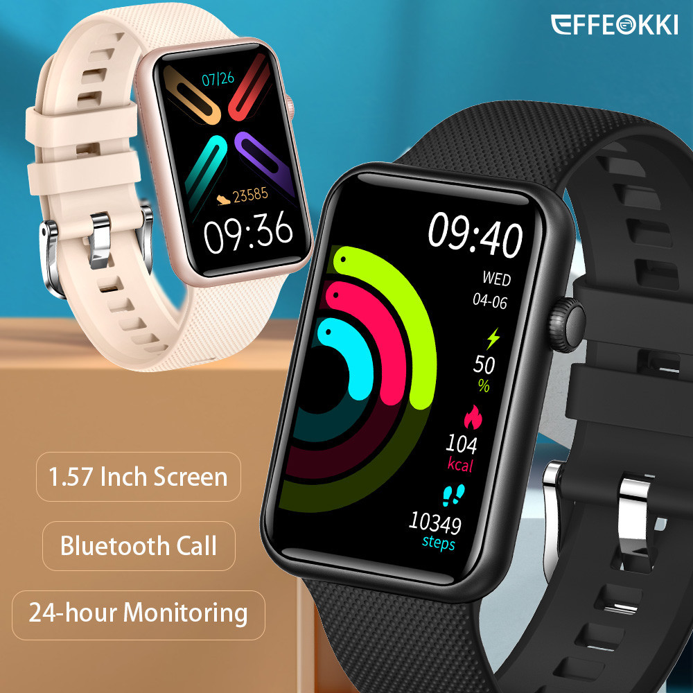 EFFEOKKI Fitness Bracelet Pulseira Esportiva Smart Band Pro Homens BT Call 1.57 " Wrist Watch Monitoramento Da Saúde IP67 À Prova D'água Para Xiaomi