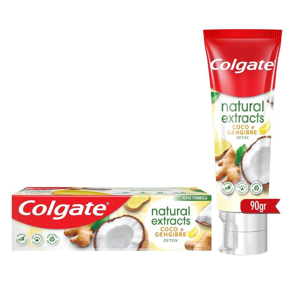 Creme Dental Colgate Natural Extracts Coco e Gengibre 90g em Oferta na Shopee