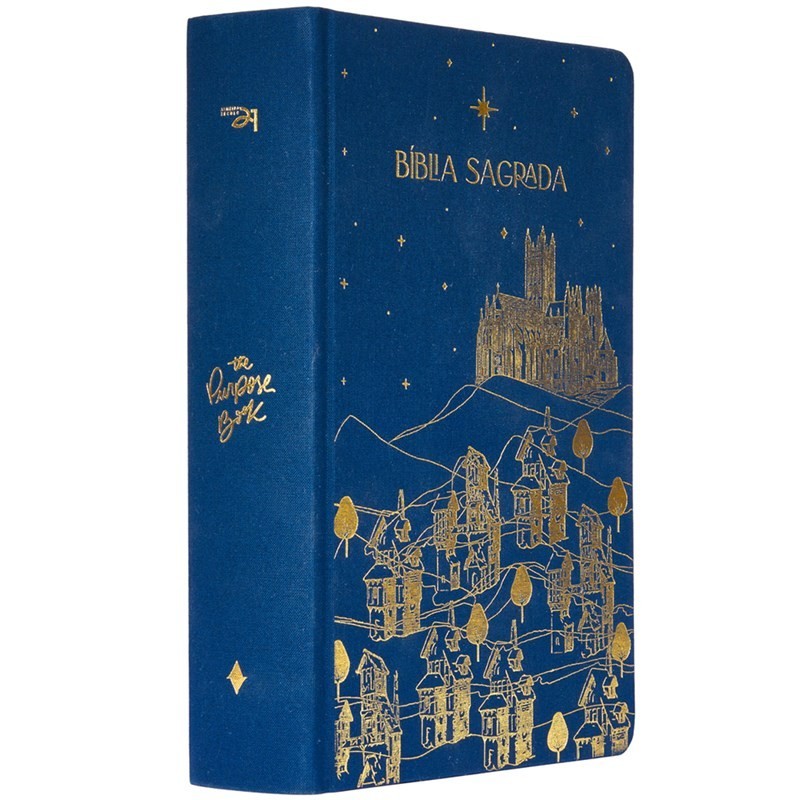 Bíblia The Purpose Book | A21 | Capa tecido azul Reino em Oferta na Shopee
