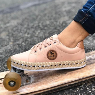 Tênis Detalhe Corda Solado Casual Confortável Moda Tendência em Oferta na Shopee