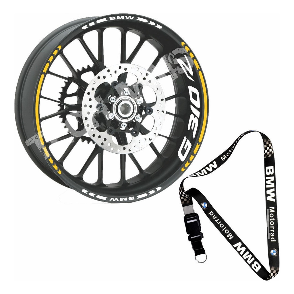 Kit Adesivos Refletivo De Rodas, Frisos E Cordão para Moto Bmw G 310 R G 310R G310R