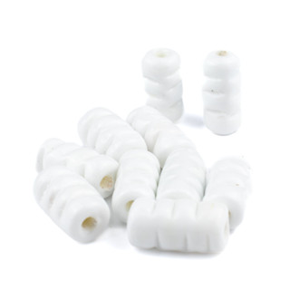 Kit c/ 10 Firmas Frisadas 22mm Branca Leitosa Murano Guias Umbanda Candomblé em Oferta na Shopee