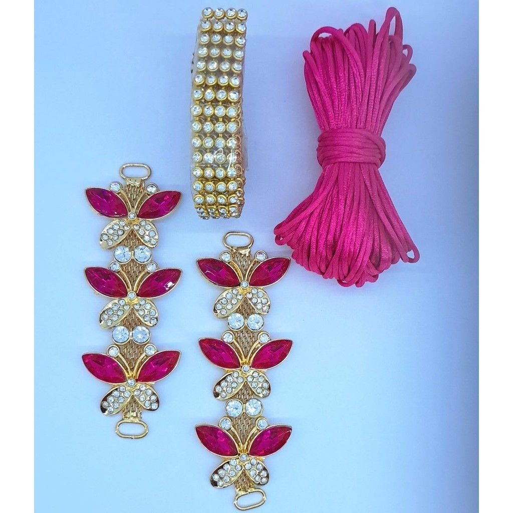 Kit Cabedal Trio de Borboleta - Rosa Pink em Oferta na Shopee