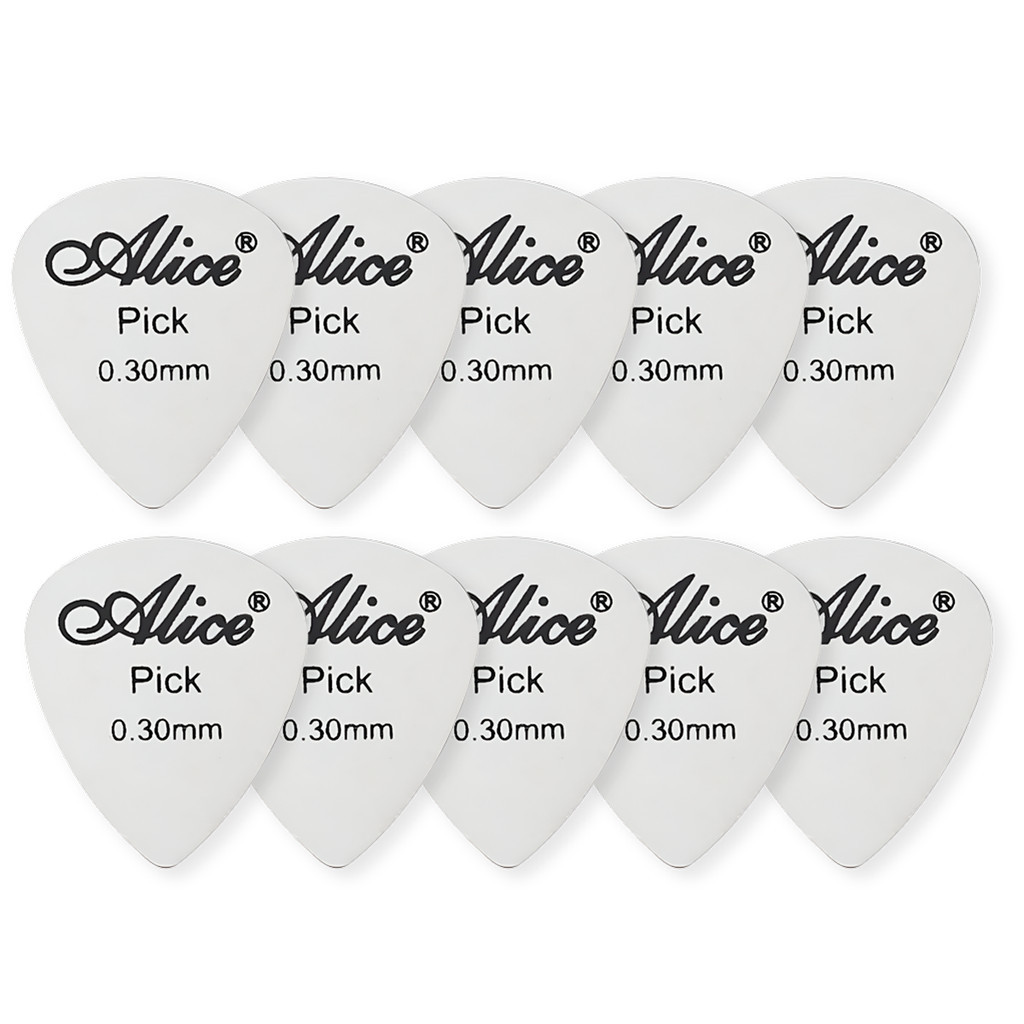 Kit Com 10 Paletas Palhetas Alice Metal Aço Inoxidavel 030mm