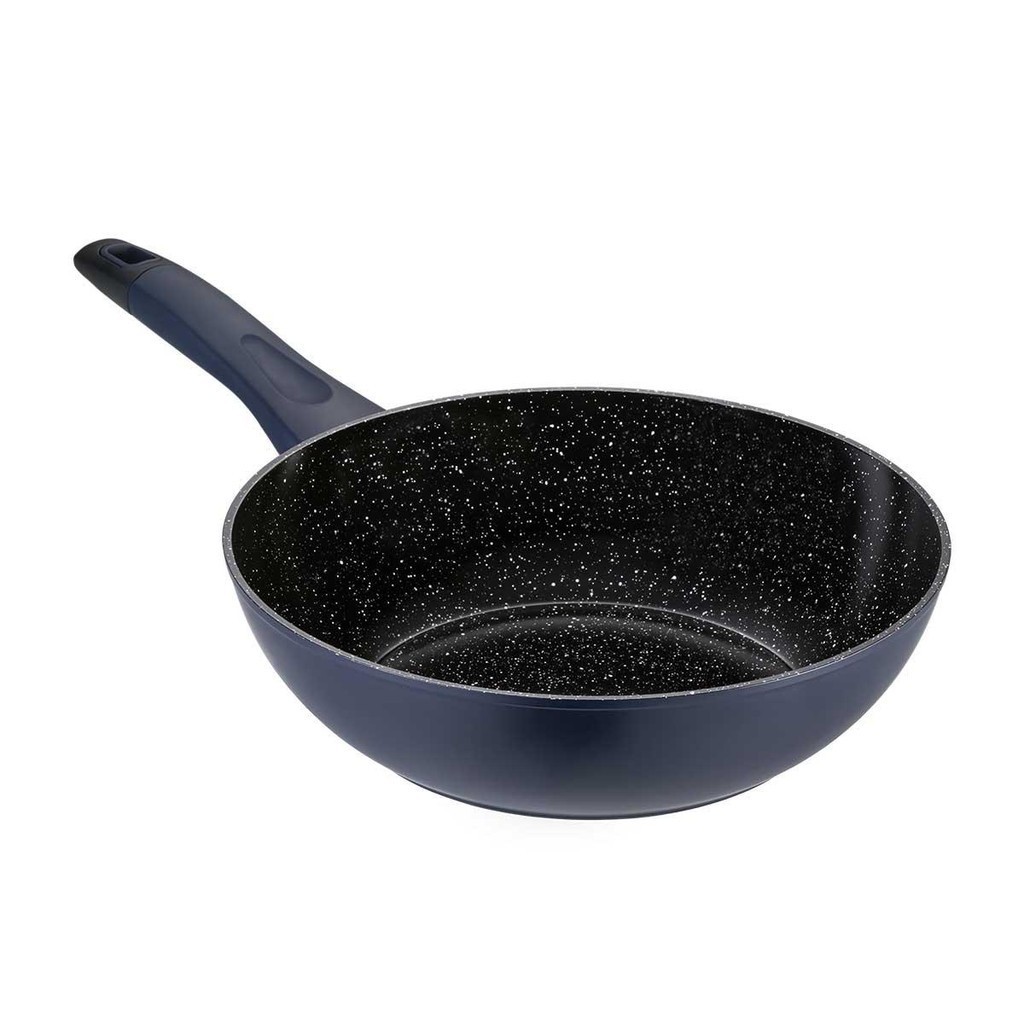 Panela Wok Antiaderente para Indução 28 Cm Everyday Azul em Oferta na Shopee