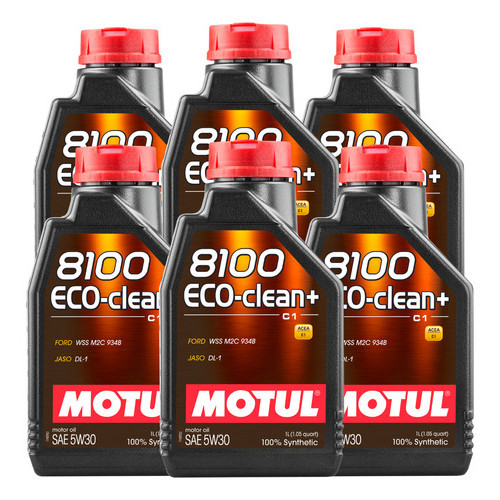 KIT MOTUL 8100 ECO-CLEAN+ 5W-30 6 LITROS em Oferta na Shopee