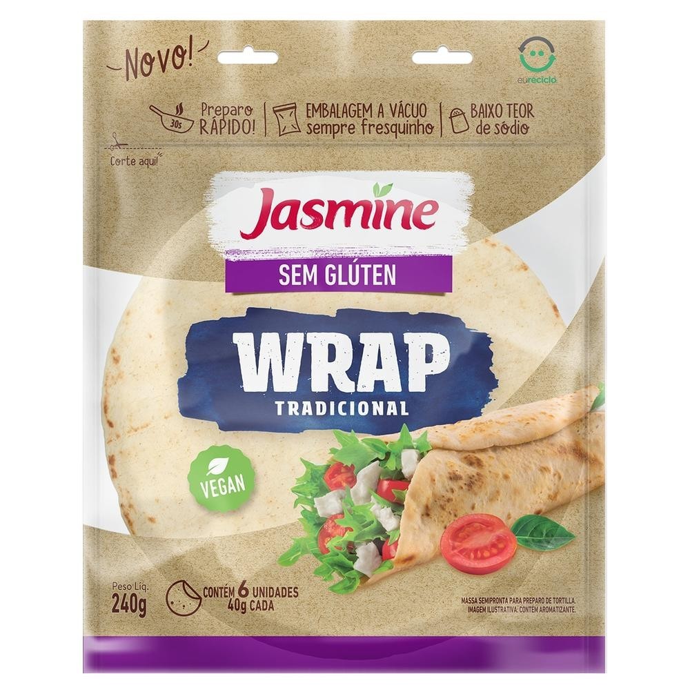 Jasmine Wrap Tradicional Sem Glúten 240G em Oferta na Shopee